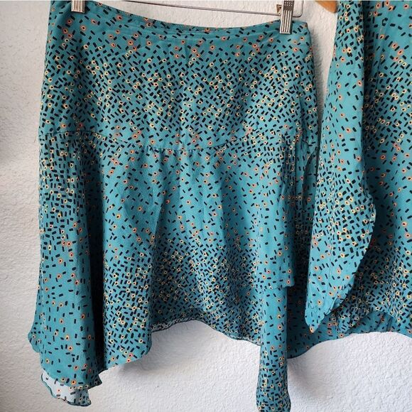 ATEEN SILK asymmetrical boho skirt and blouse made in Brazil - Picture 2 of 16